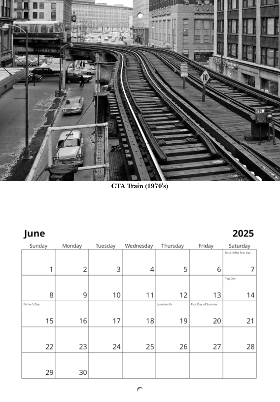 Historic Chicago 2025 Calendar