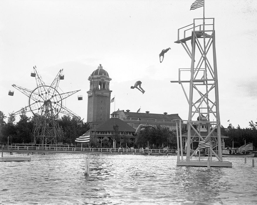 Lakeside Amusement Park 1910s Print