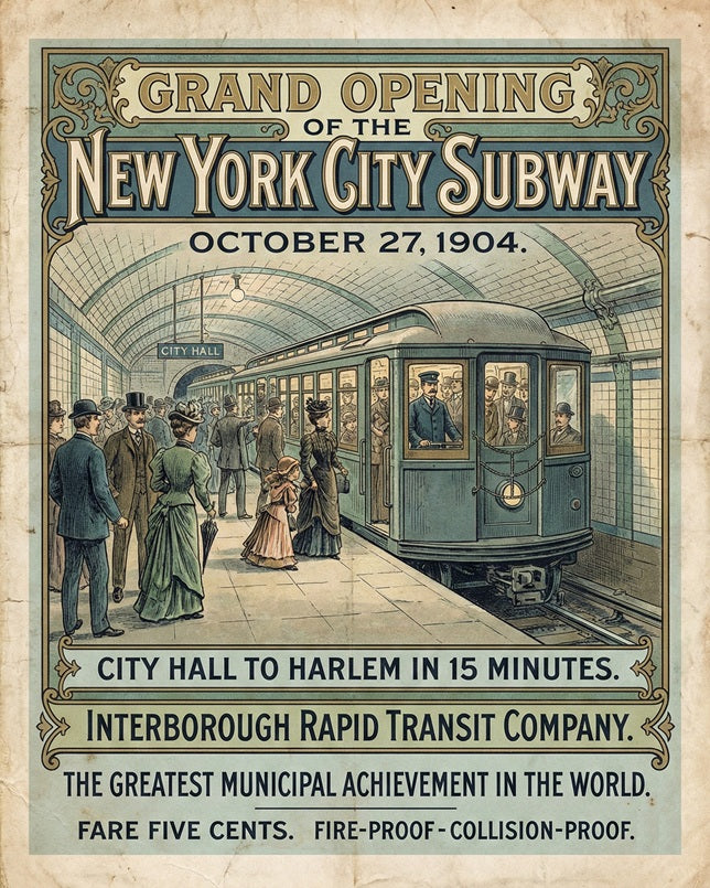 NYC Subway Grand Opening Poster