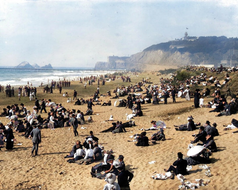 Ocean Beach 1911 Color Print