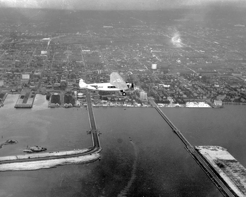 Pan Am Fokker F-10 over Miami 1929 Print