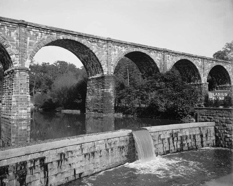 Philadelphia and Reading Railroad Bridge 1900 Print