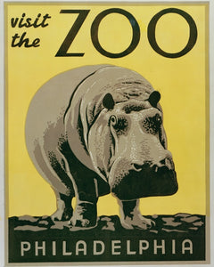 Philadelphia Zoo Poster 1930s Print