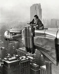 Sitting on the Chrysler Building Gargoyle 1930s