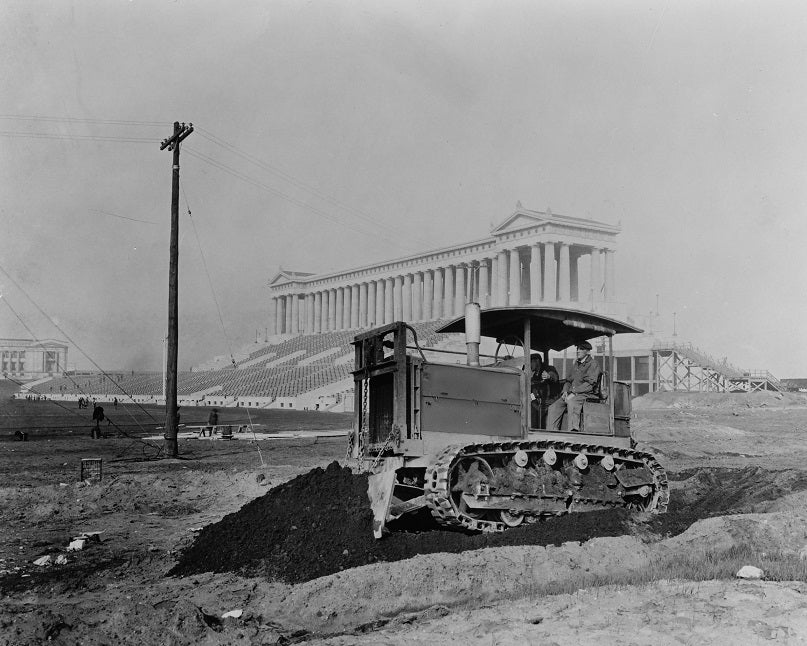 Soldier Field during Construction 1920s Print Shop City Merch