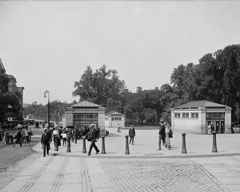 Subway Entrances on Boston Common 1900 Print Shop City Merch