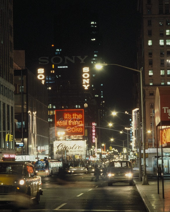Times Square at Night 1970s Print