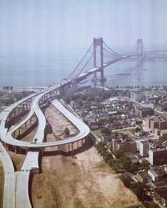 Verrazano Bridge during Construction 1964 Print
