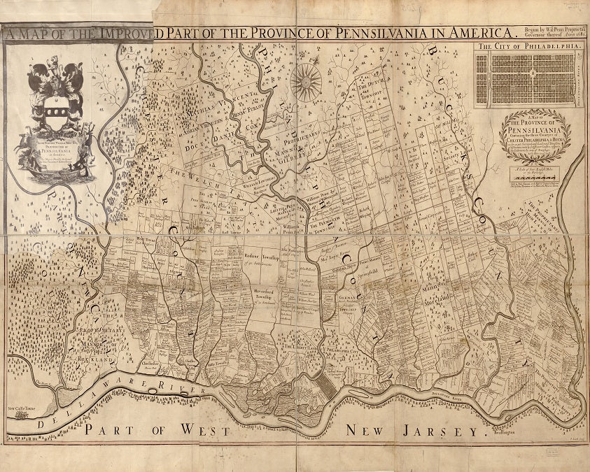 1681 Map of the Province of Pennsylvania