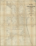 1855 Map of Chicago Print