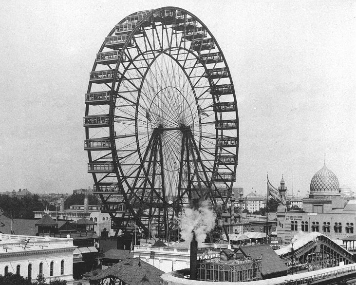 1893 Chicago World's Fair Ferris Wheel Print