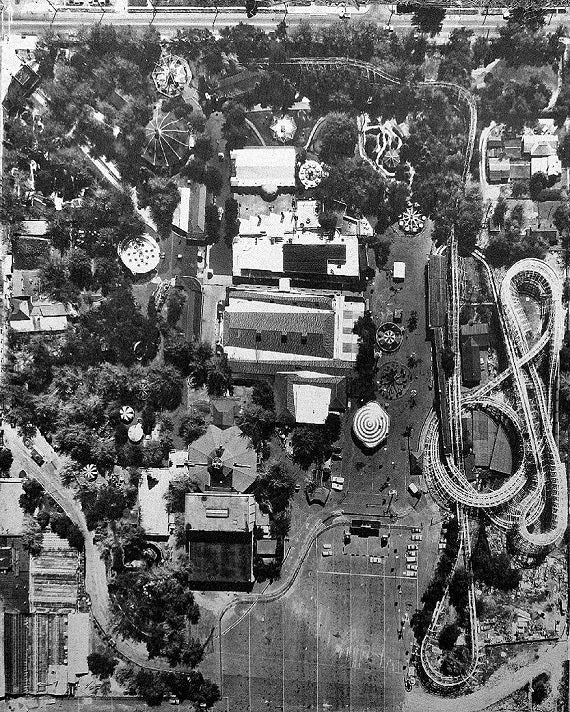 Aerial view of Elitch Gardens 1980s Print