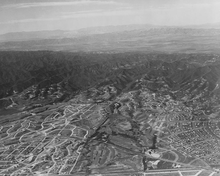 Aerial north of Santa Monica Boulevard 1927 Print