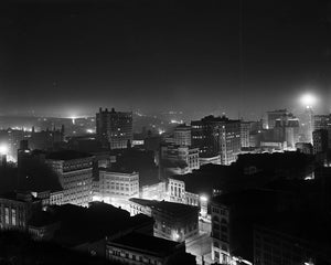 Baltimore at Night 1920s Print