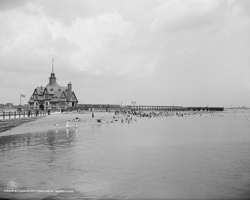 Beach at City Point 1906 Print