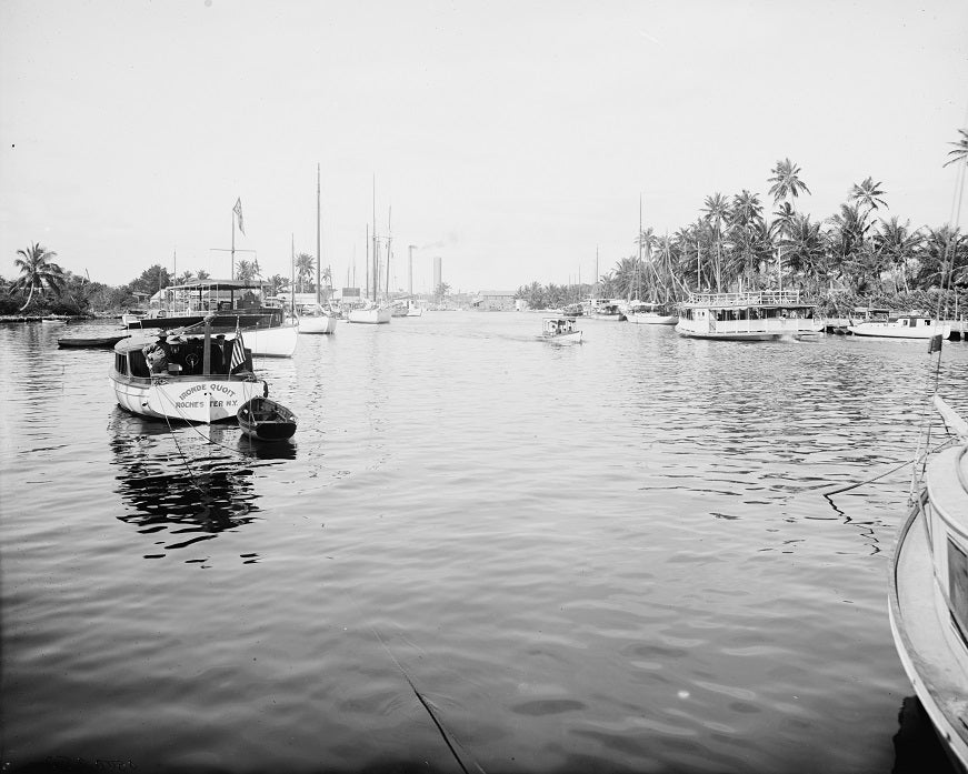 Boats on the Miami River 1910s Print