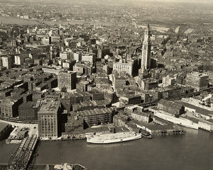 Boston Harbor 1920s Print