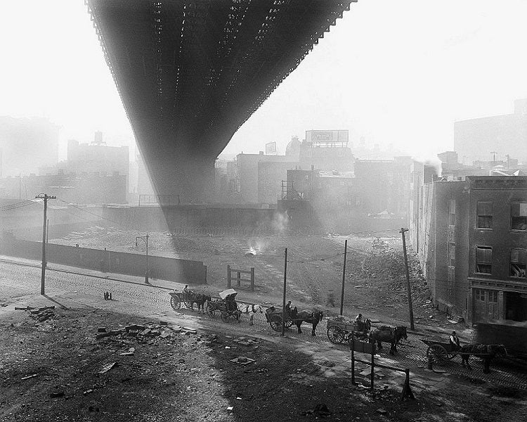 Brooklyn Bridge Shadow 1910s Print