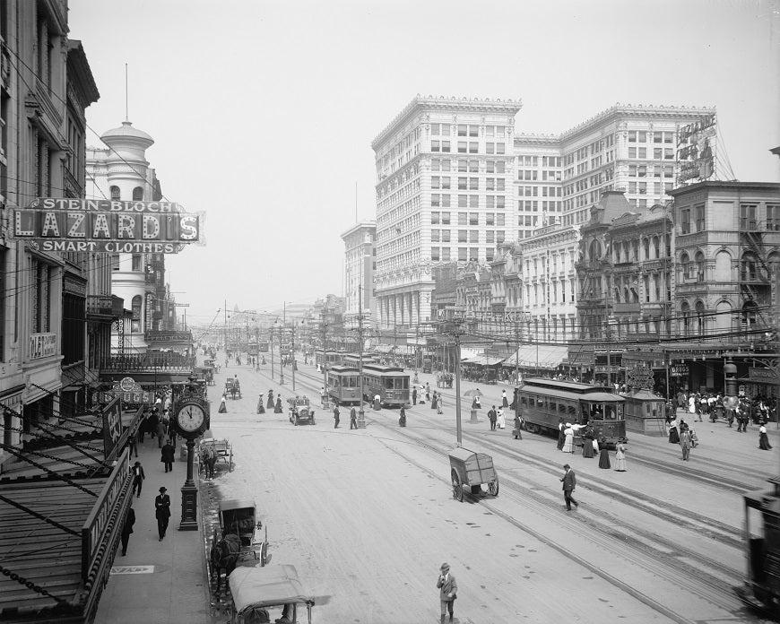 Canal Street, New Orleans 1910 Print