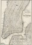 City of New York 1850s Map Print