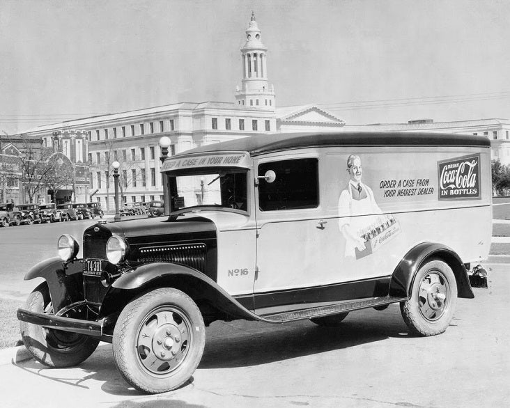 Delivery Truck in Downtown Denver 1931 Print