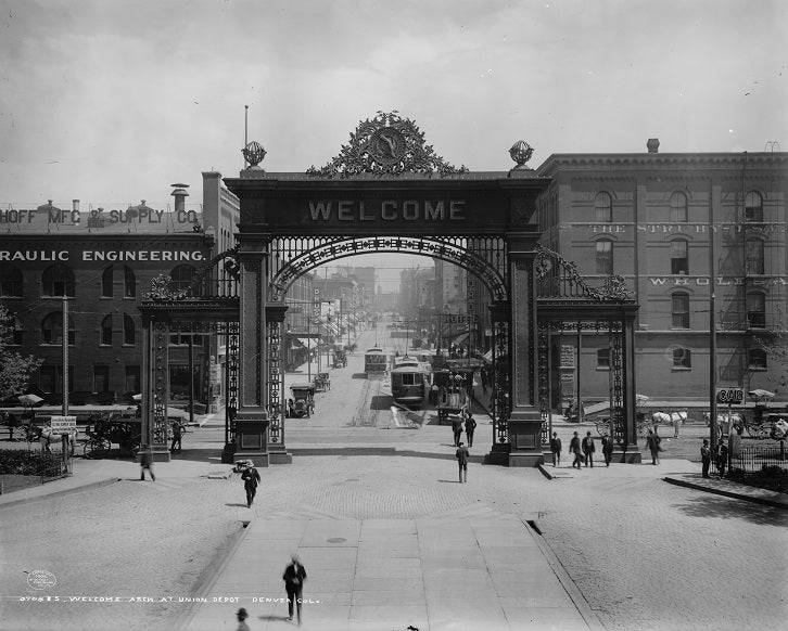 Denver's Welcome Arch 1908 Print