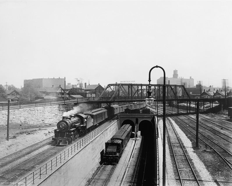 Detroit River Tunnel 1910 Print