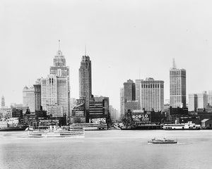 Detroit Skyline 1930s Print