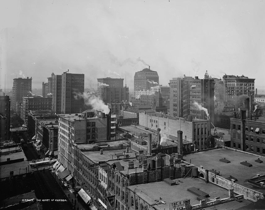 Downtown Chicago 1901 Print