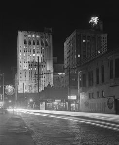 Downtown Dallas at Night 1942 Print