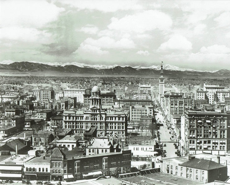 flicker gradvist Flagermus Downtown Denver 1912 Print – Shop City Merch