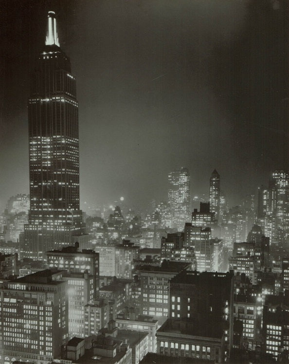 Empire State Building at Night 1937 Print