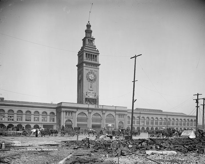 Ferry Building after the Earthquake 1906 Print