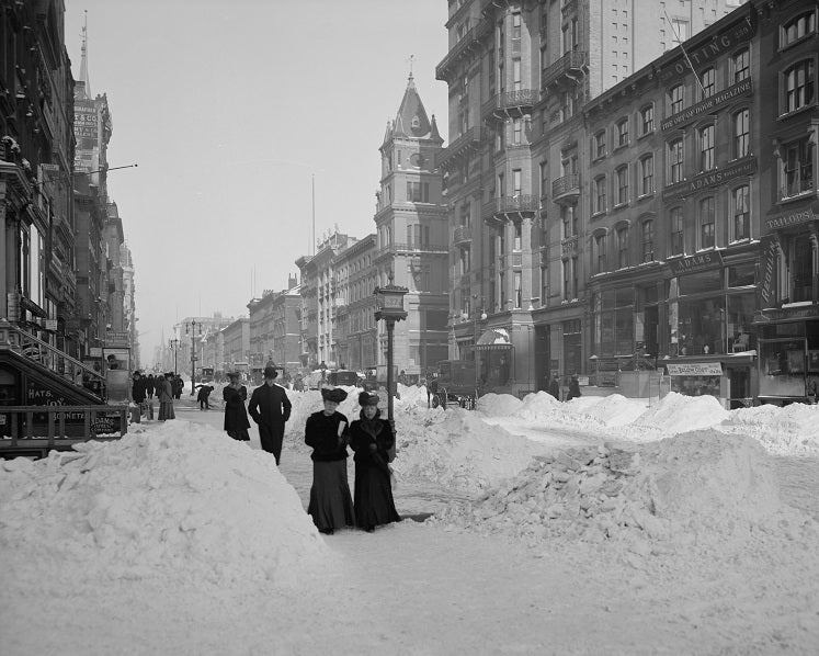 Fifth Avenue after a Snowstorm 1905 Print