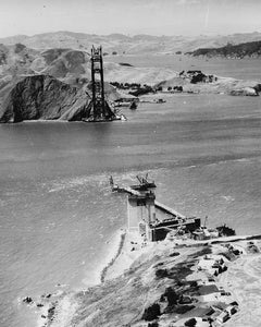 Golden Gate Bridge Construction 1934 Print