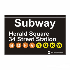 Subway Station Sign Magnets