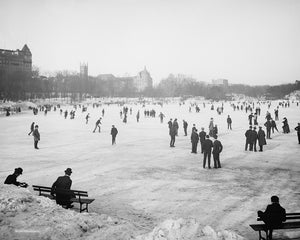 Ice Skating in Central Park 1903 Print