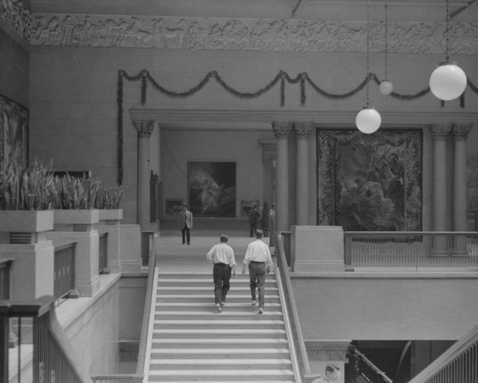 Inside the Art Institute of Chicago 1941 Print