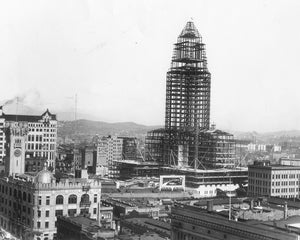 LA City Hall during Construction 1927 Print