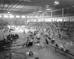 Lakeside Swimming Pool 1920s Print
