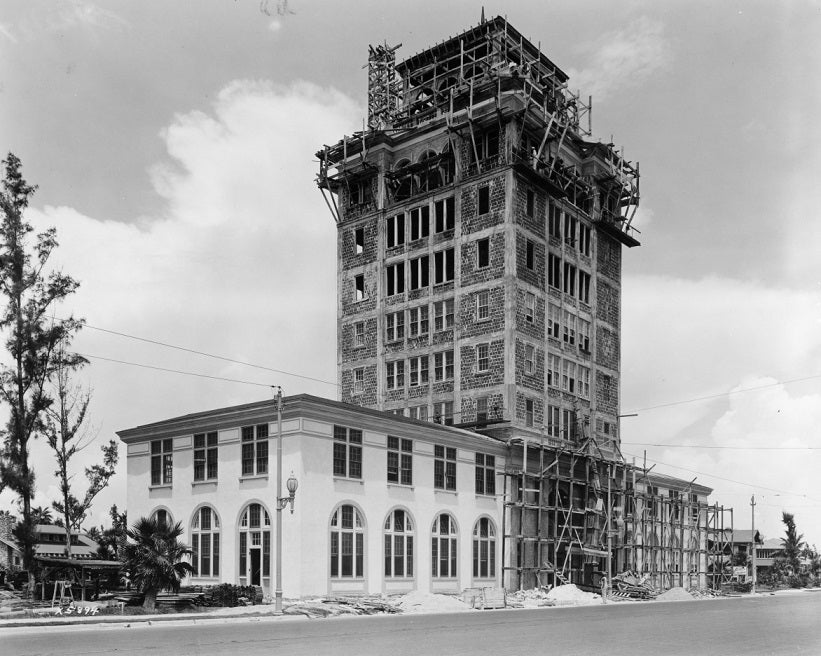 Miami Beach City Hall under Construction 1927 Print