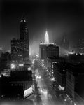 Michigan Avenue at Night 1950s Print