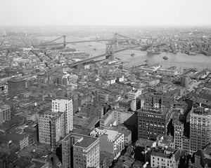 NYC Bridges 1908 Print