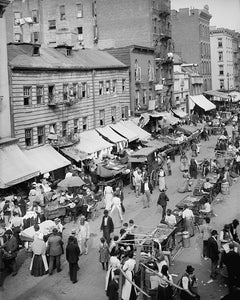 NYC Jewish Market 1890s Print