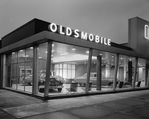 Brooklyn Oldsmobile Dealership 1950 Print