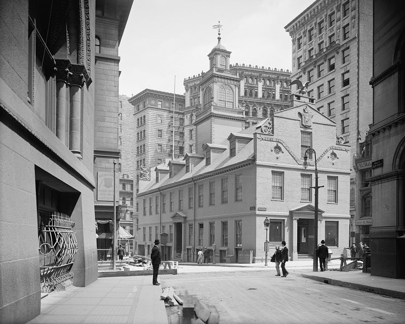 Old State House from Court Street 1903 Print