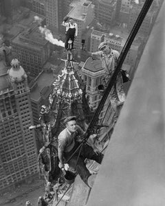 Painters atop the Woolworth Building 1926 Print