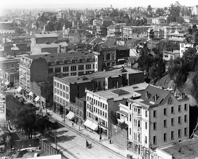 Panoramic view of Downtown LA 1905 Print