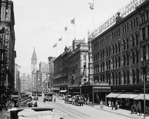 Philadelphia's Market Street 1905 Print