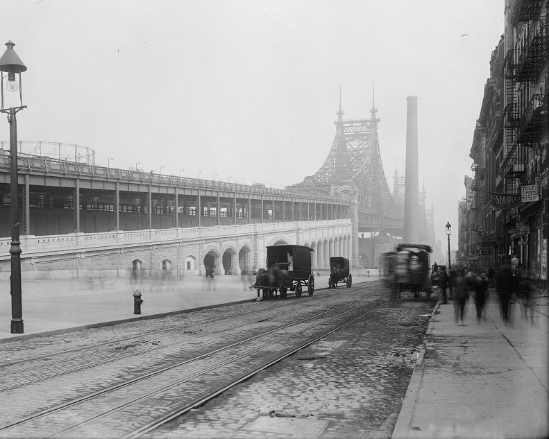 Queensboro Bridge 1909 Print